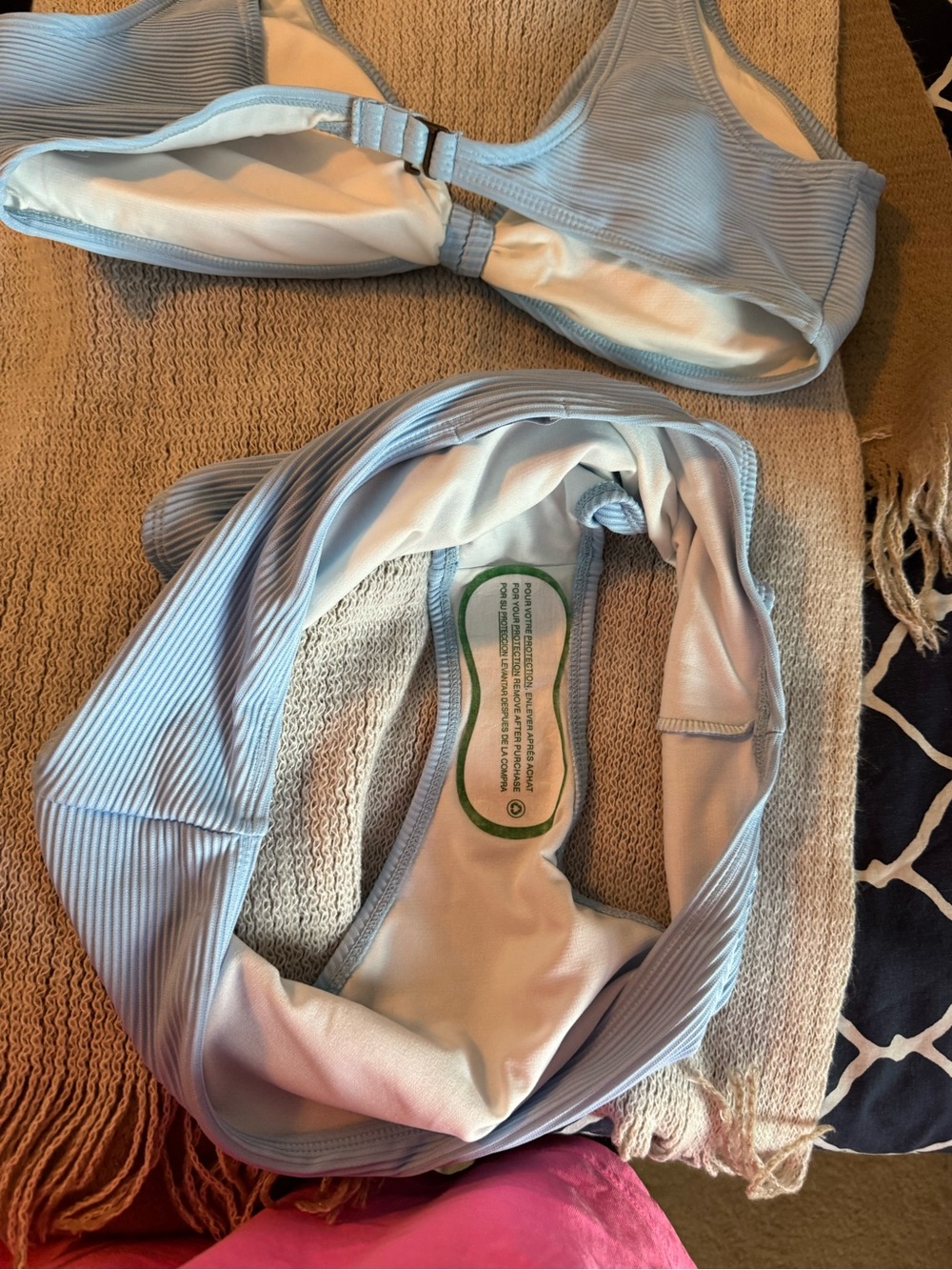 True Craft Light Blue Ribbed Bikini Set - Picture 5 of 5